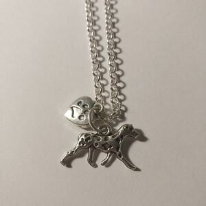 Love My Dog Dalmation charm necklace